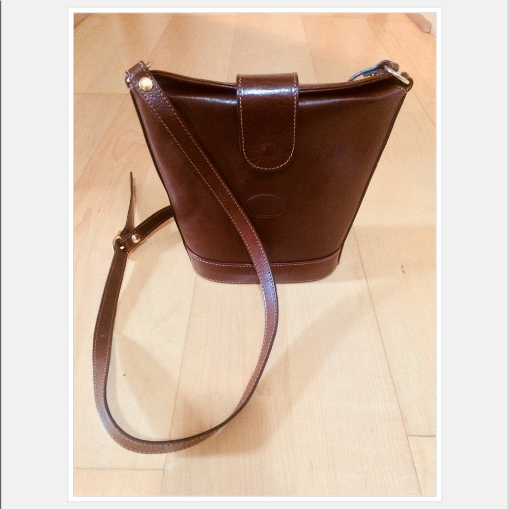 Vera Pelle Leather Crossbody Messenger Bag